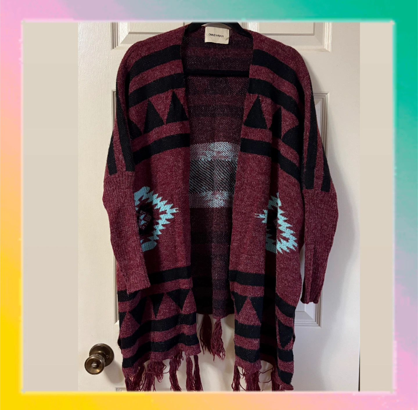 ONNEWHAN Fringe Cardigan - Sz M/L