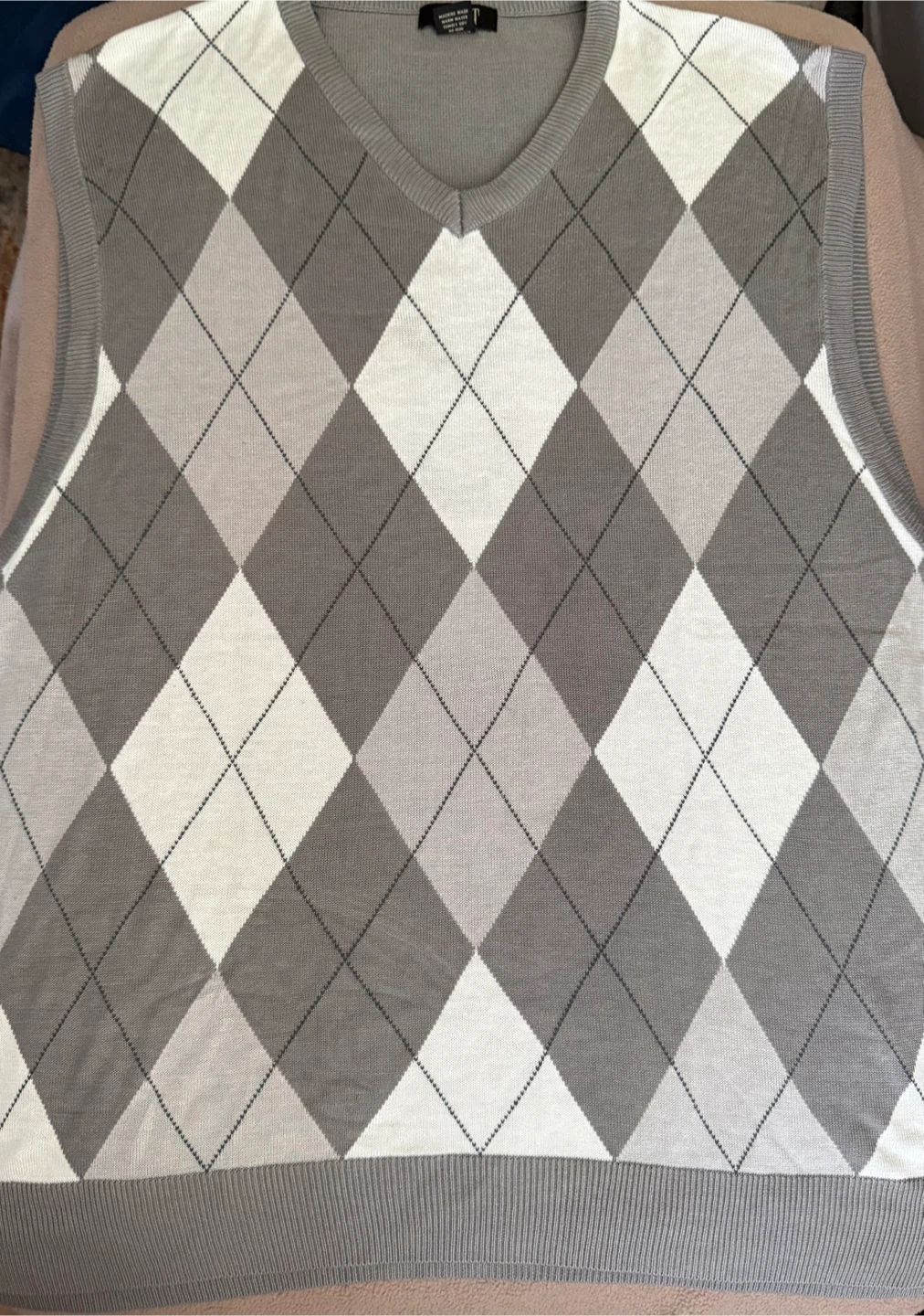 Trust Argyle Sweater Vest - Size 3X