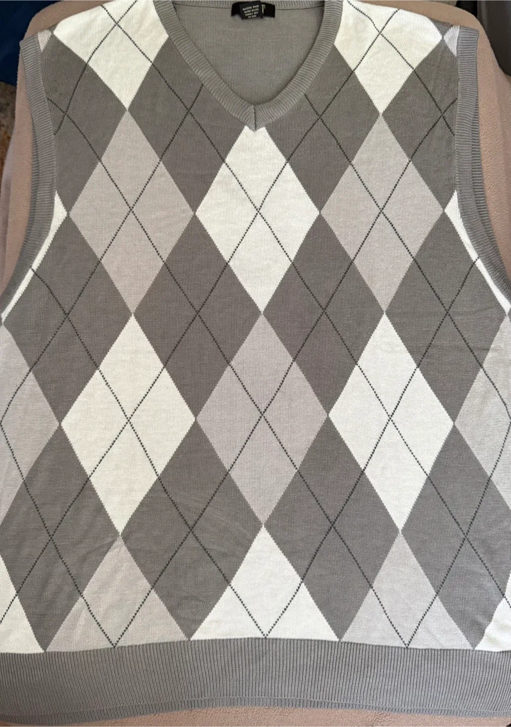 Trust Argyle Sweater Vest - Size 3X