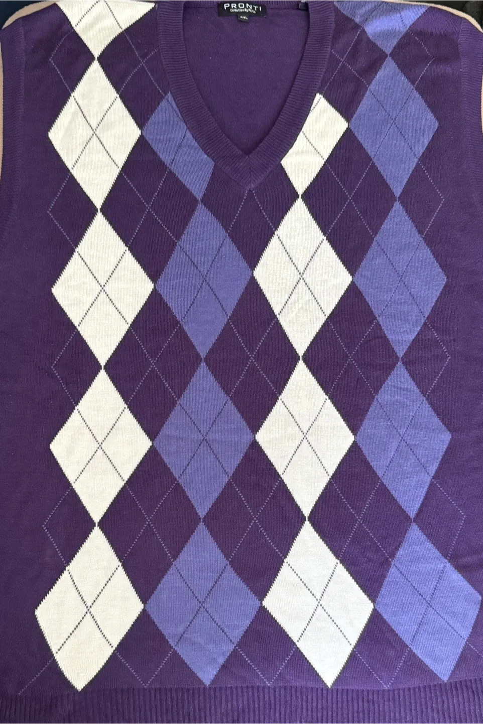 Pronti Collection 4XL Argyle Sweater Vest