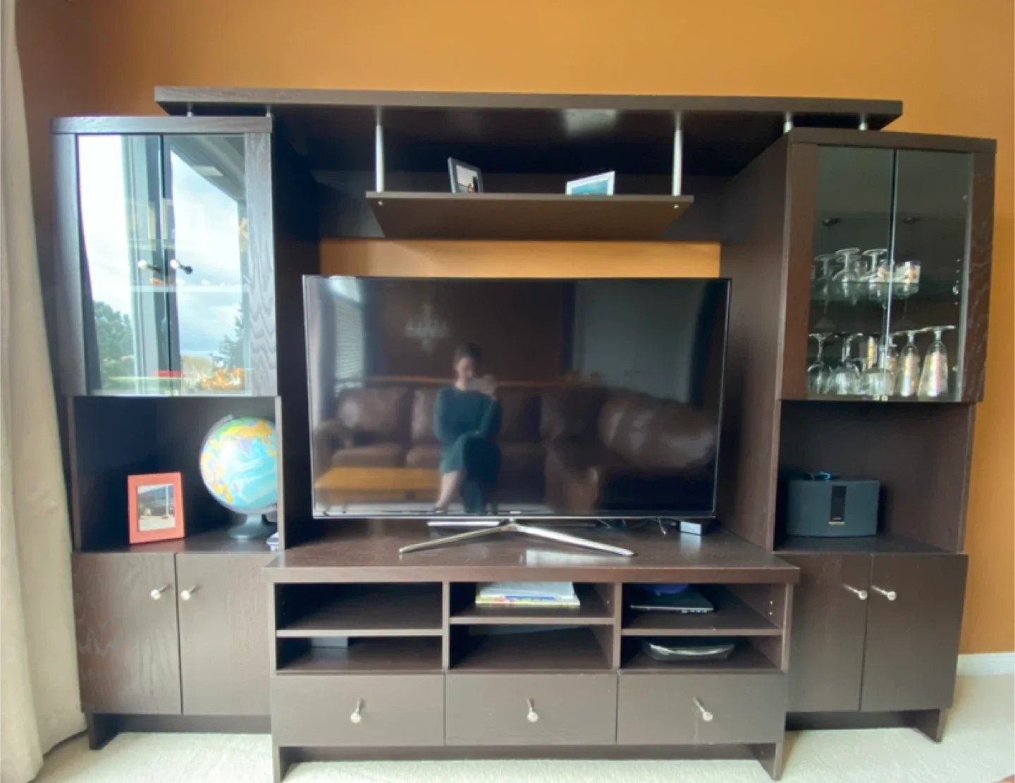 Dark Brown Entertainment Unit