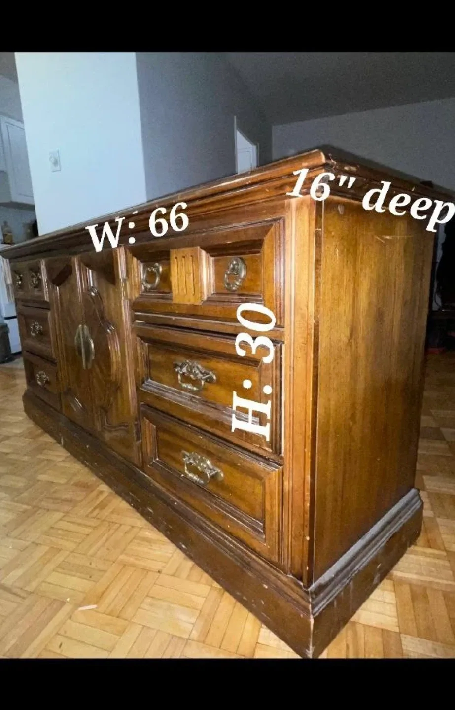 Hard wooden dresser