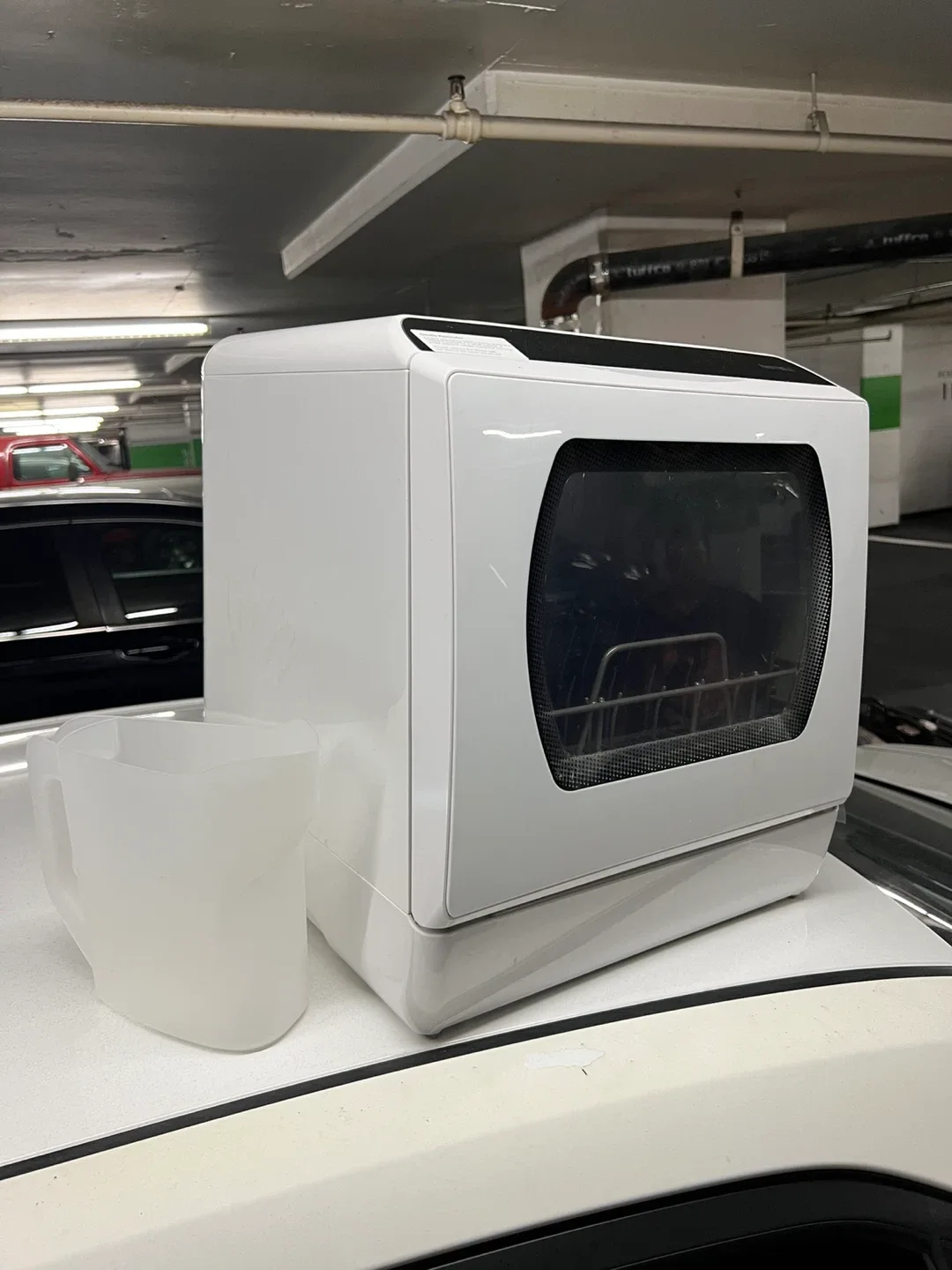 Hermitlux Compact Countertop Dishwasher - White