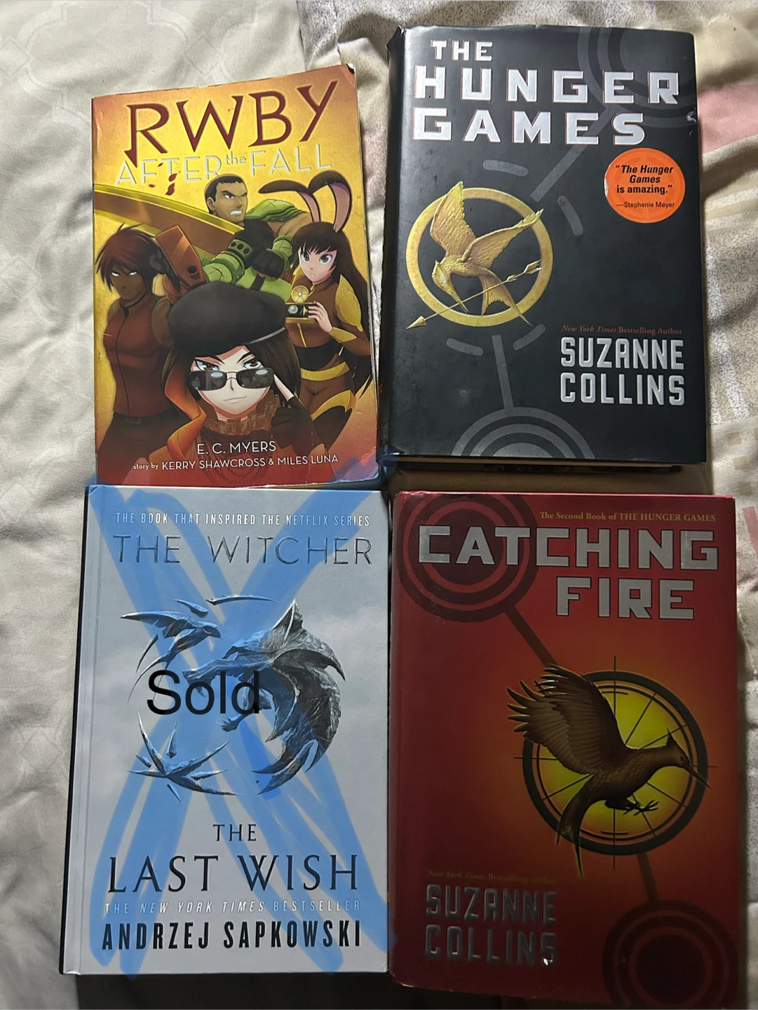 Lot of 3 Books: RWBY, Hunger Games