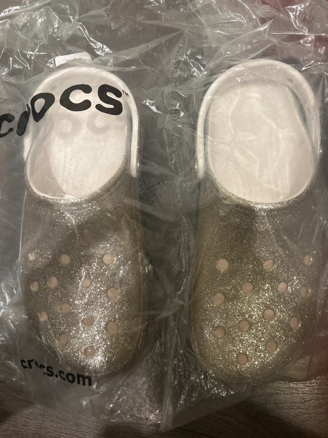 New Crocs clscplatform ombreglitterclogw US 8