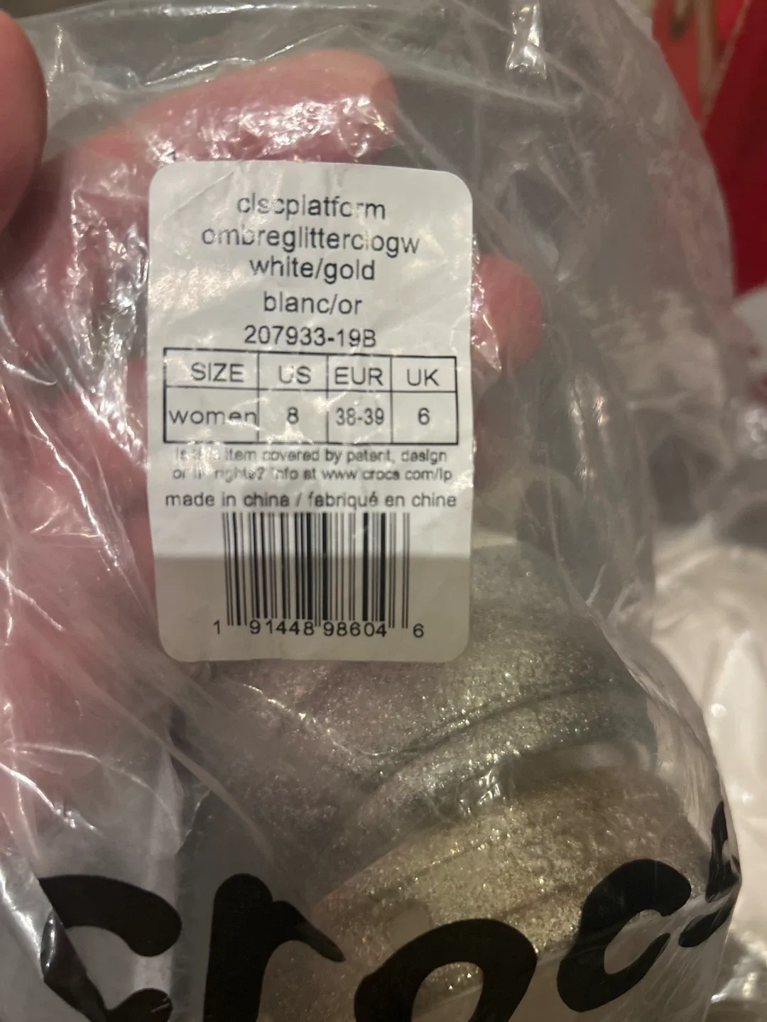 New Crocs clscplatform ombreglitterclogw US 8 image indicator(2)