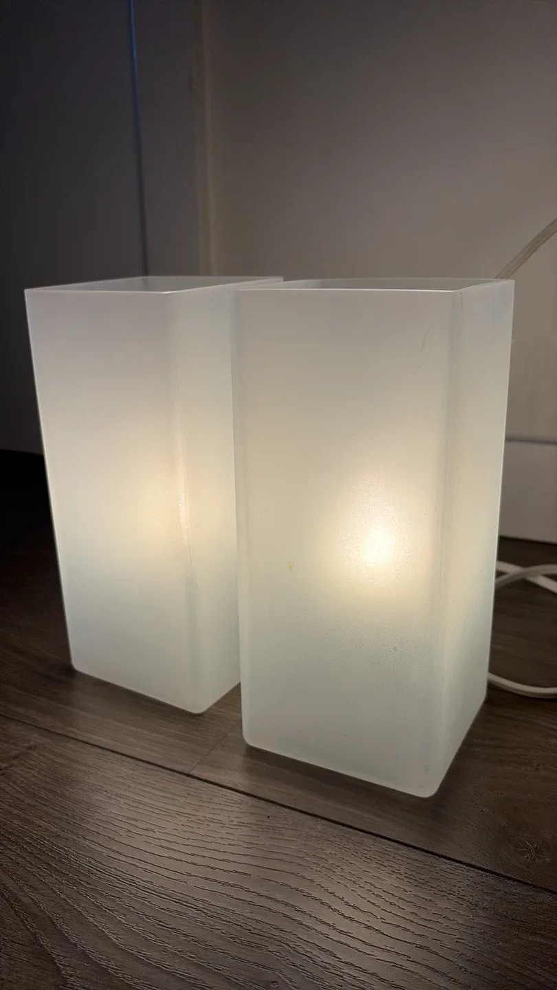 Frosted Glass Accent Lamps - Pair image indicator(2)