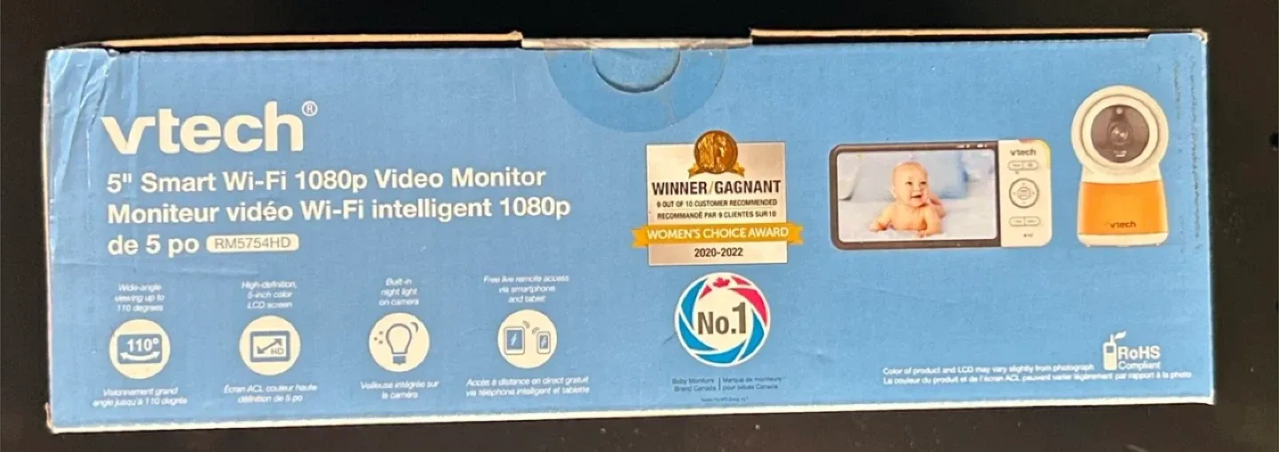 🔥Deal!  VTech 5" Smart Wi-Fi 1080p Video Monitor image indicator(4)