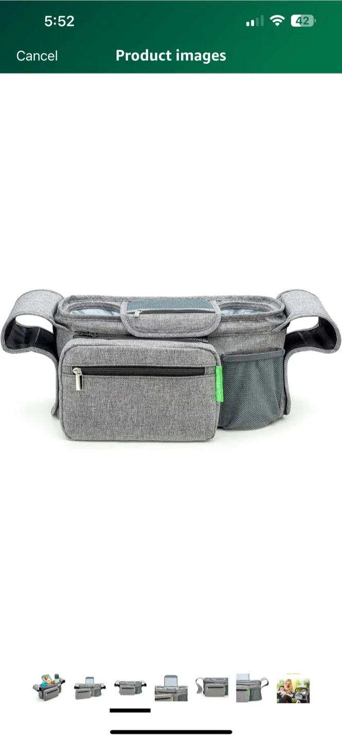 BNIB Ethan & Emma Universal Stroller Organizer - Grey image indicator(6)