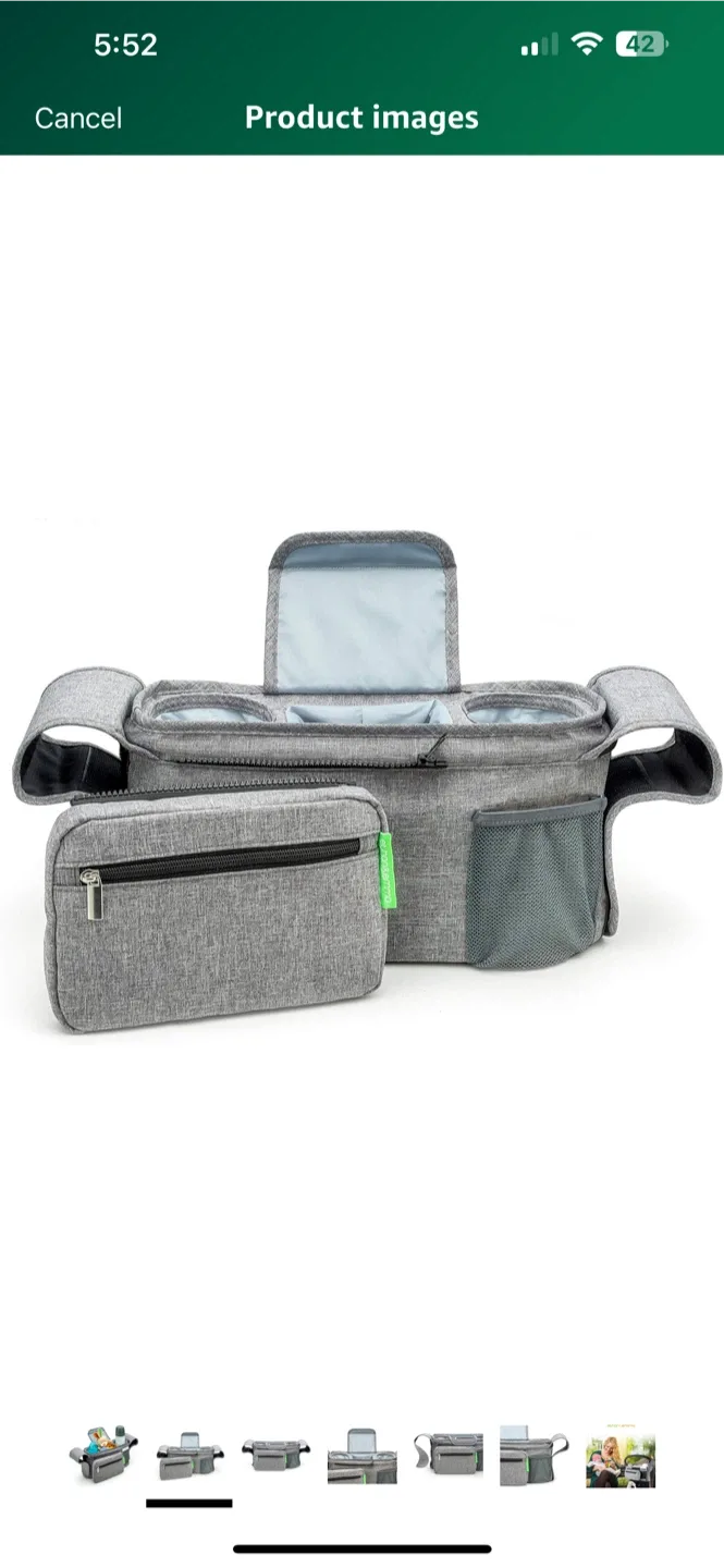 BNIB Ethan & Emma Universal Stroller Organizer - Grey image indicator(3)