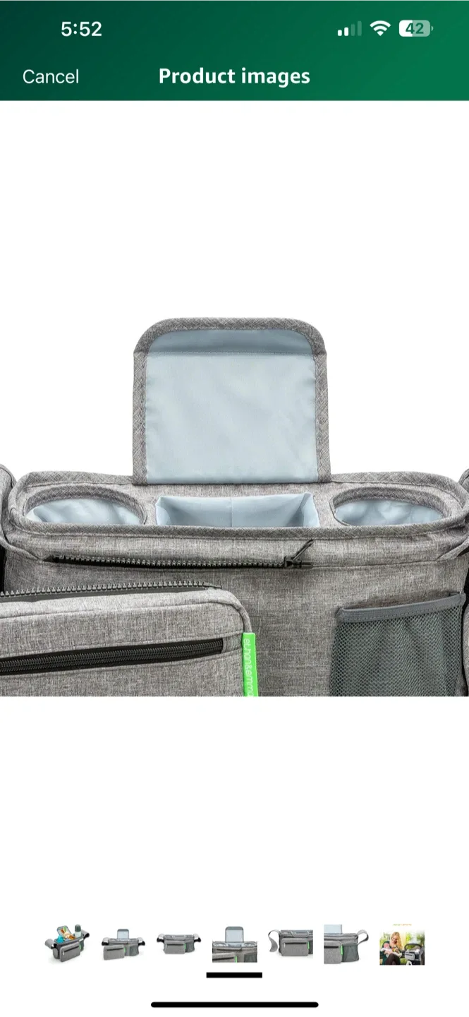 BNIB Ethan & Emma Universal Stroller Organizer - Grey image indicator(5)