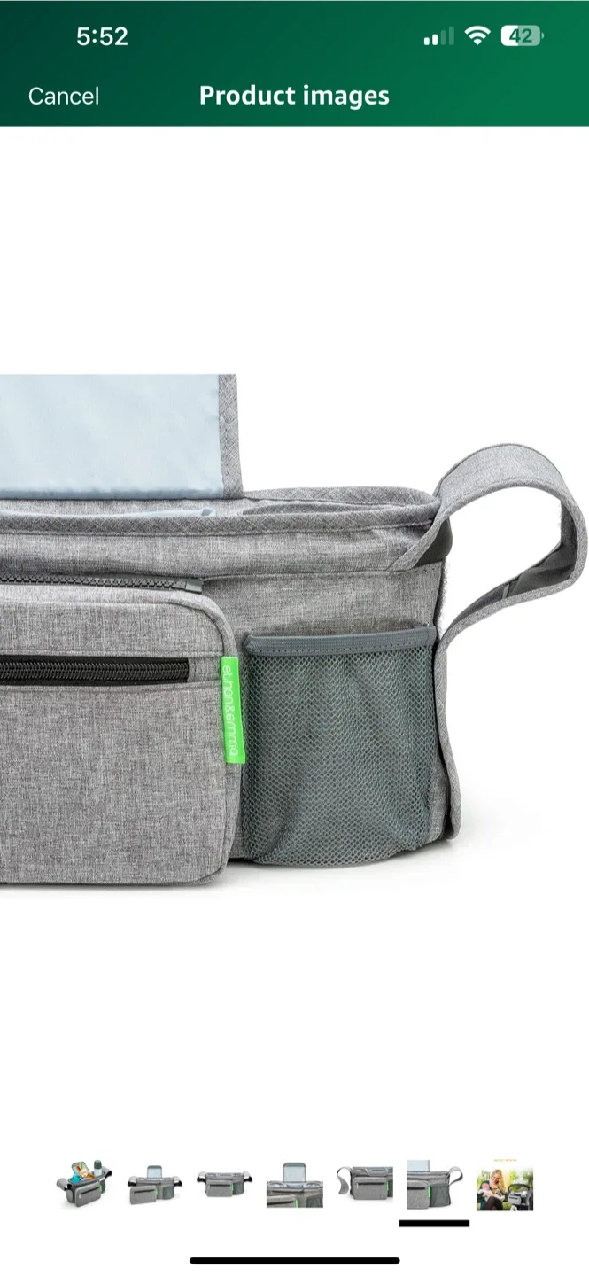 BNIB Ethan & Emma Universal Stroller Organizer - Grey image indicator(7)