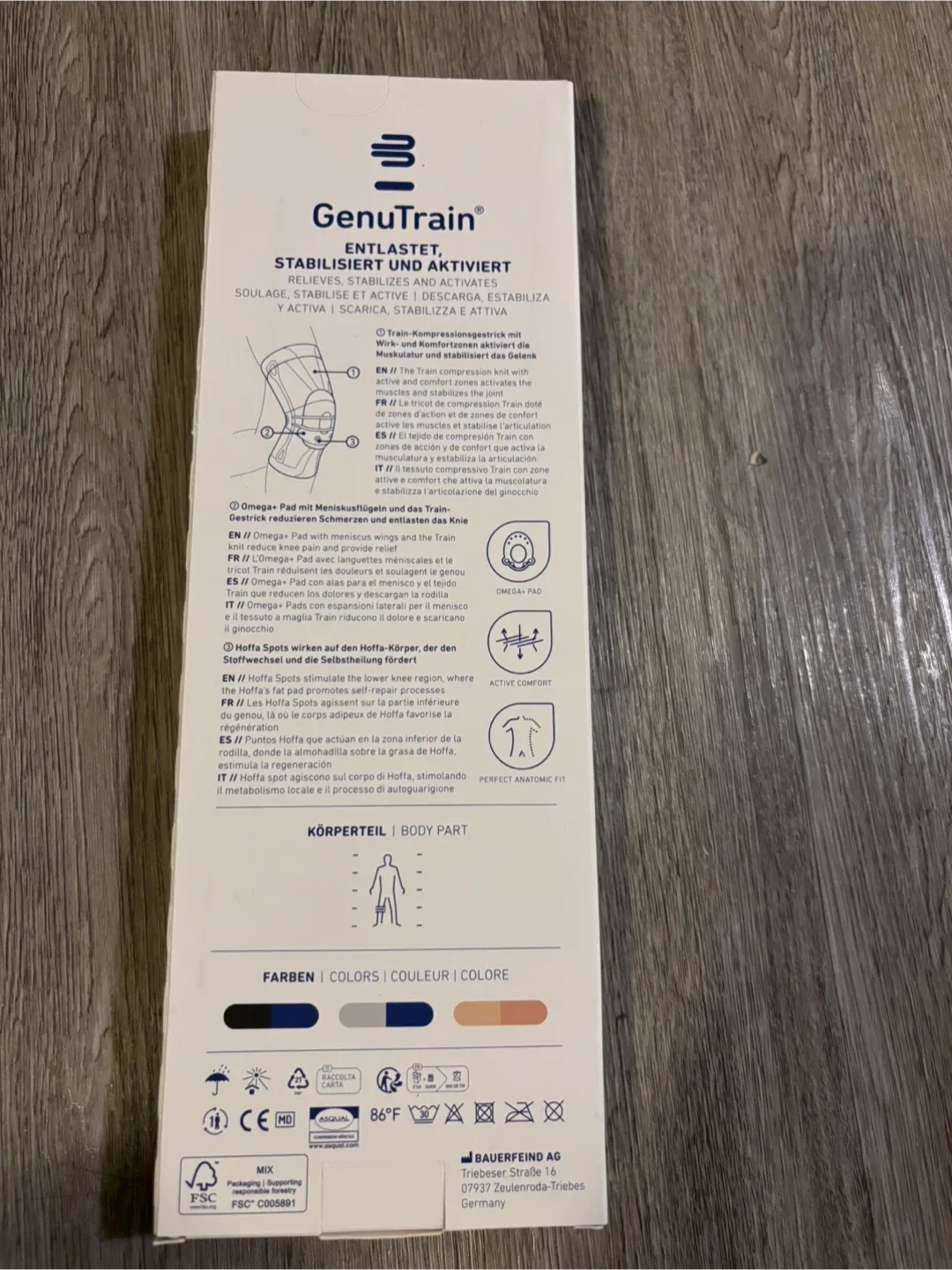 Bauerfeind GenuTrain Knee Brace, Size 3, Titan image indicator(2)