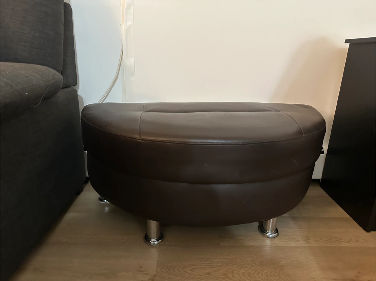 Brown Leather Ottoman couch