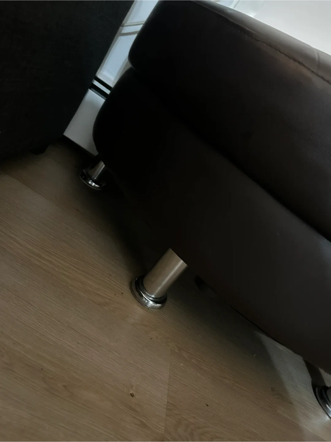 Brown Leather Ottoman couch image indicator(4)