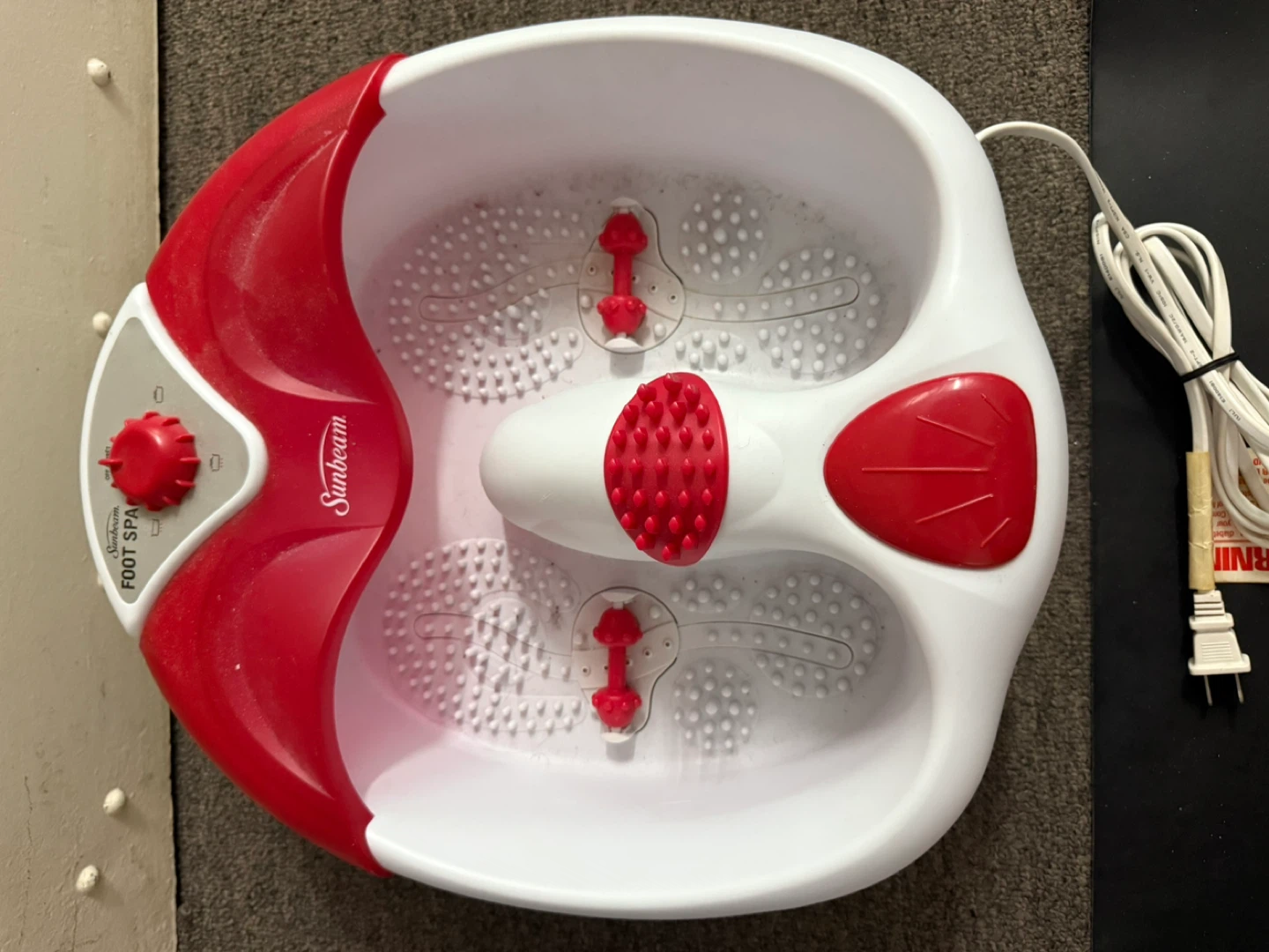 Sunbeam Foot Spa - Red and White