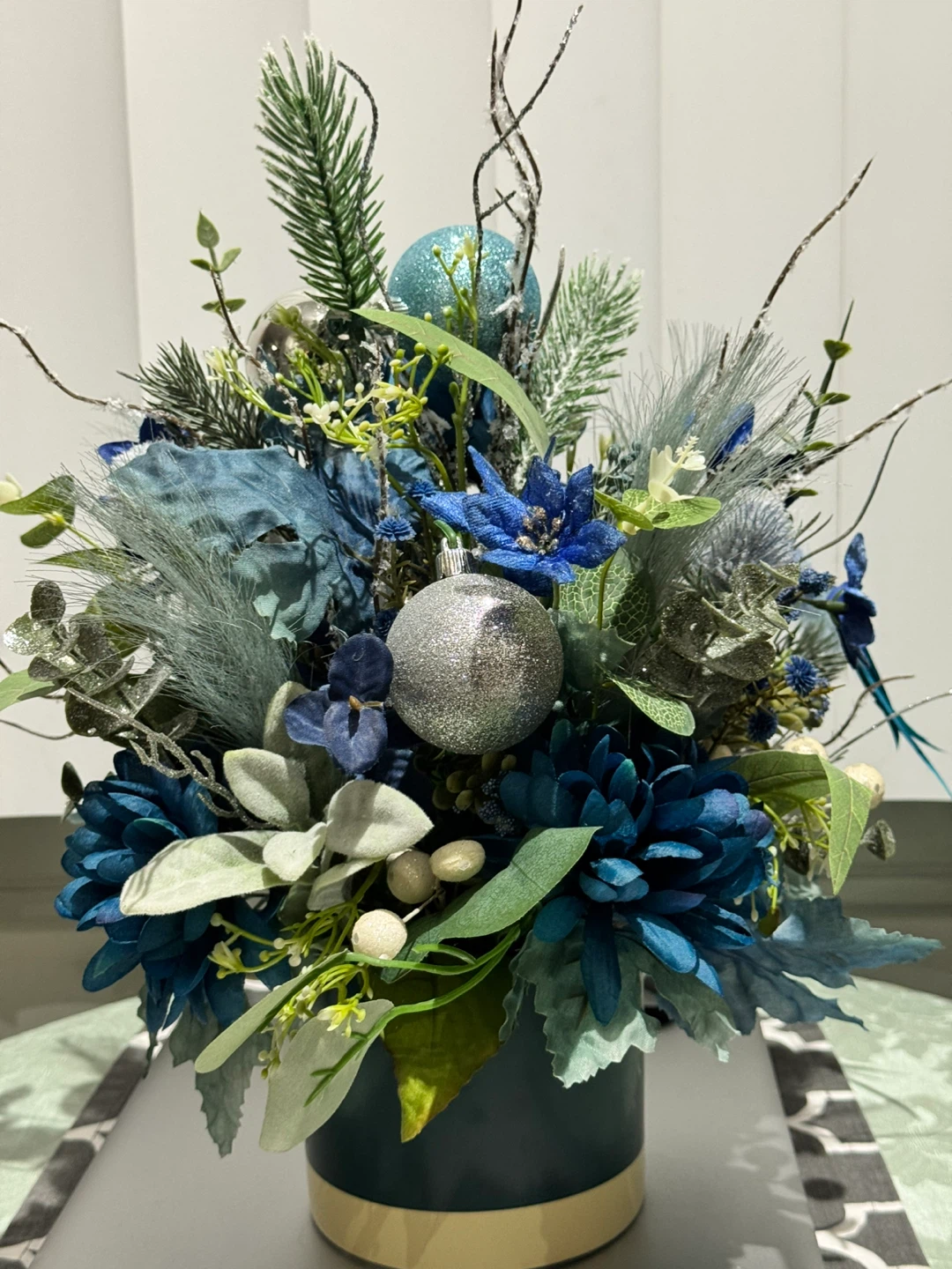 Blue Christmas Floral Arrangement - photo 5