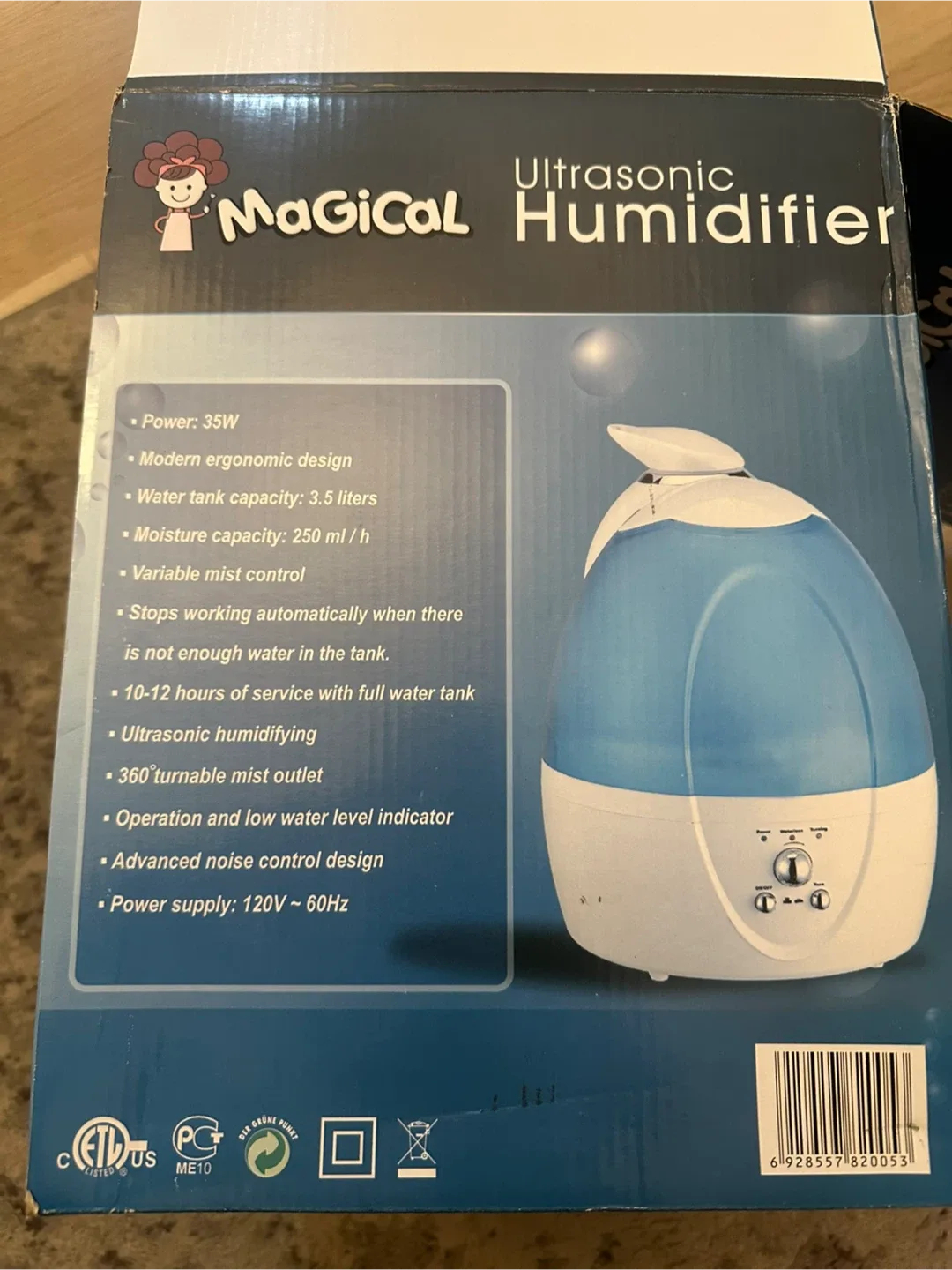 Magical Ultrasonic Humidifier, 3.5 Litres image indicator(3)