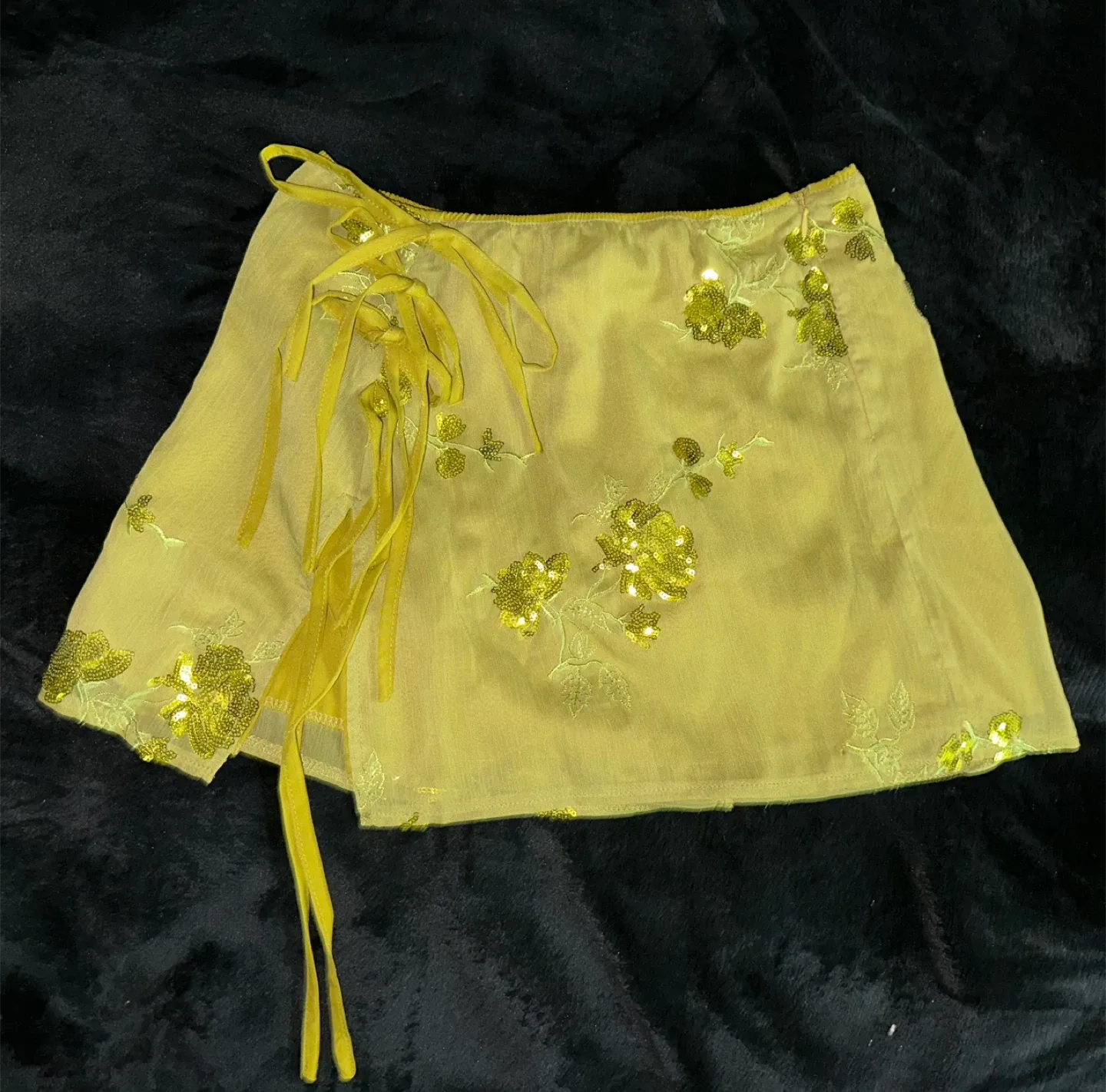 Shein Geeen Floral Skirt - Size S