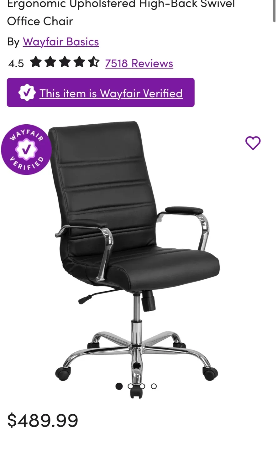 High-back Swivel Office Chair image indicator(4)