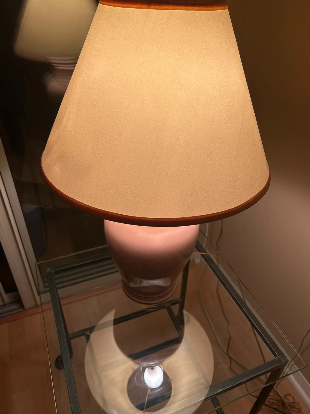 Pink Table Lamp with Shade thumbnail