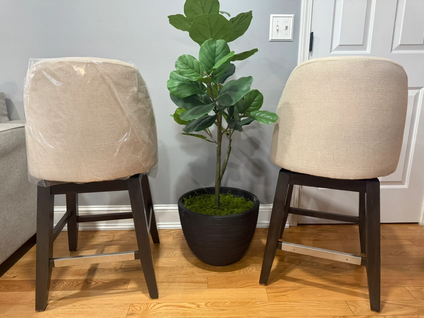 Madison Park Harmony Counter Stool - Oatmeal - photo 2