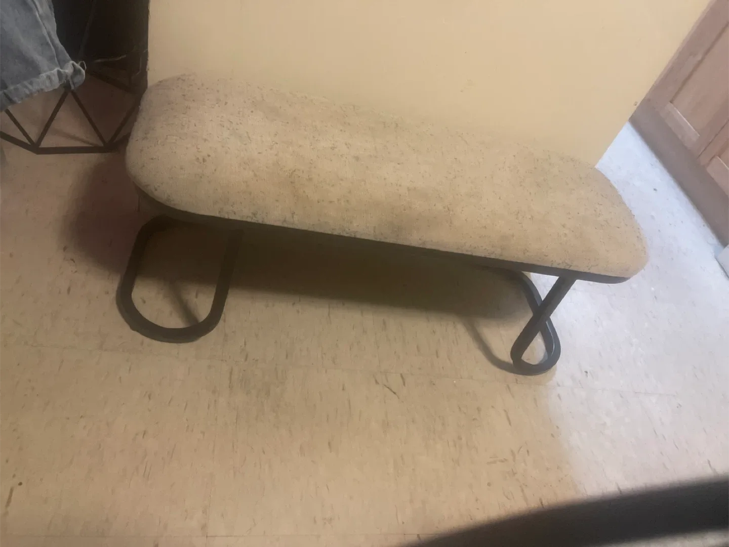 Upholstered Bench with Metal Legs🥕 thumbnail