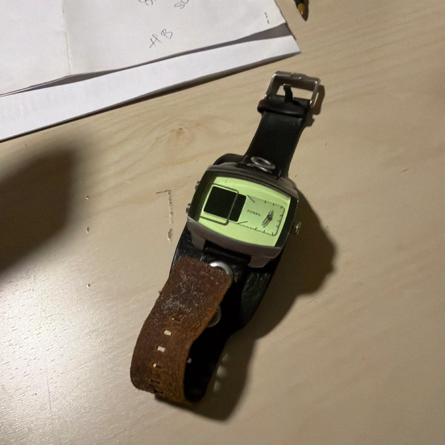 Fossil Watch with Leather Band - photo 2