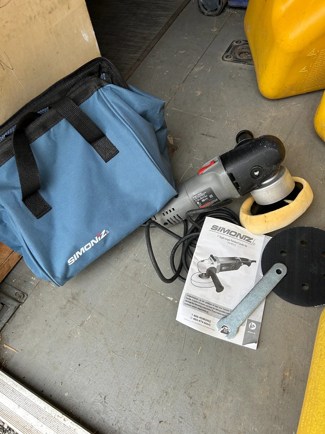Simoniz 7" Right Angle Polisher/Sander Kit - photo 2