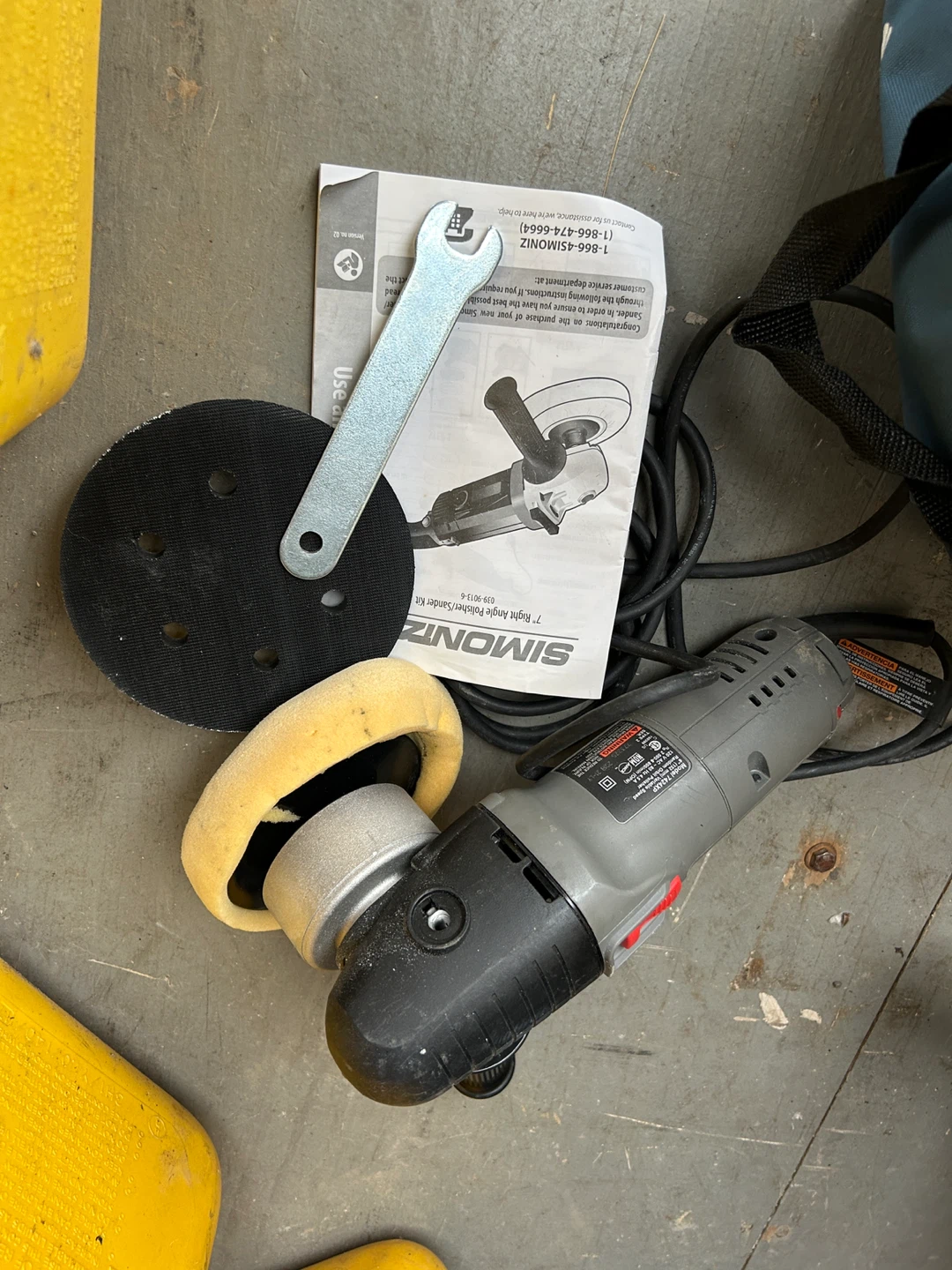 Simoniz 7" Right Angle Polisher/Sander Kit - photo 3