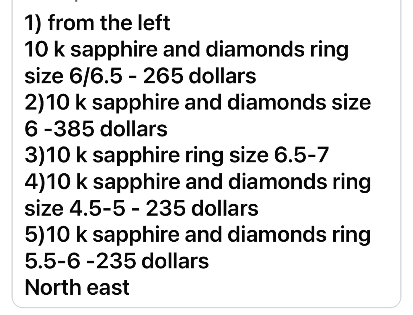 10k Sapphire & Diamond Rings - Sizes 4.5 to 7 - photo 5