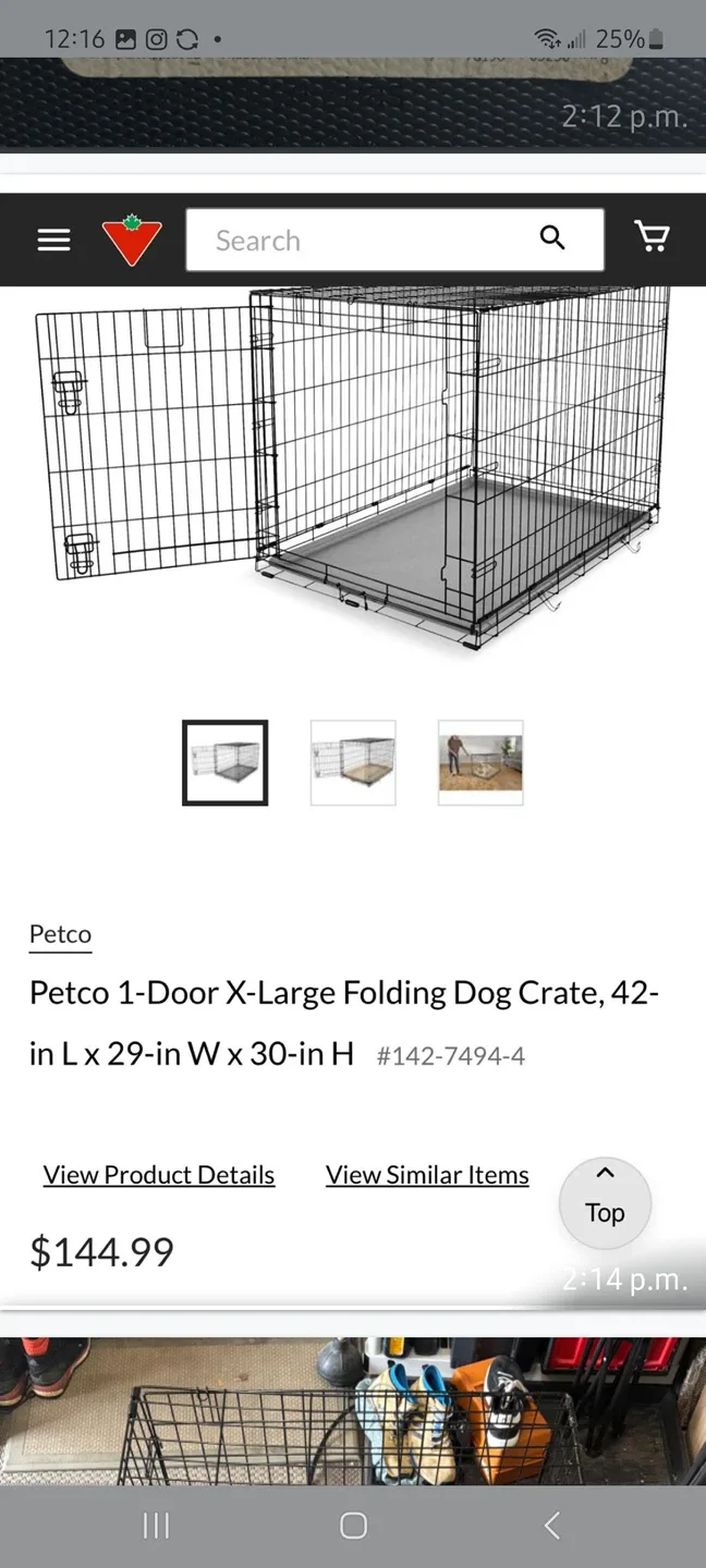 Petco X-Large Folding Dog Crate - 42x29x30
