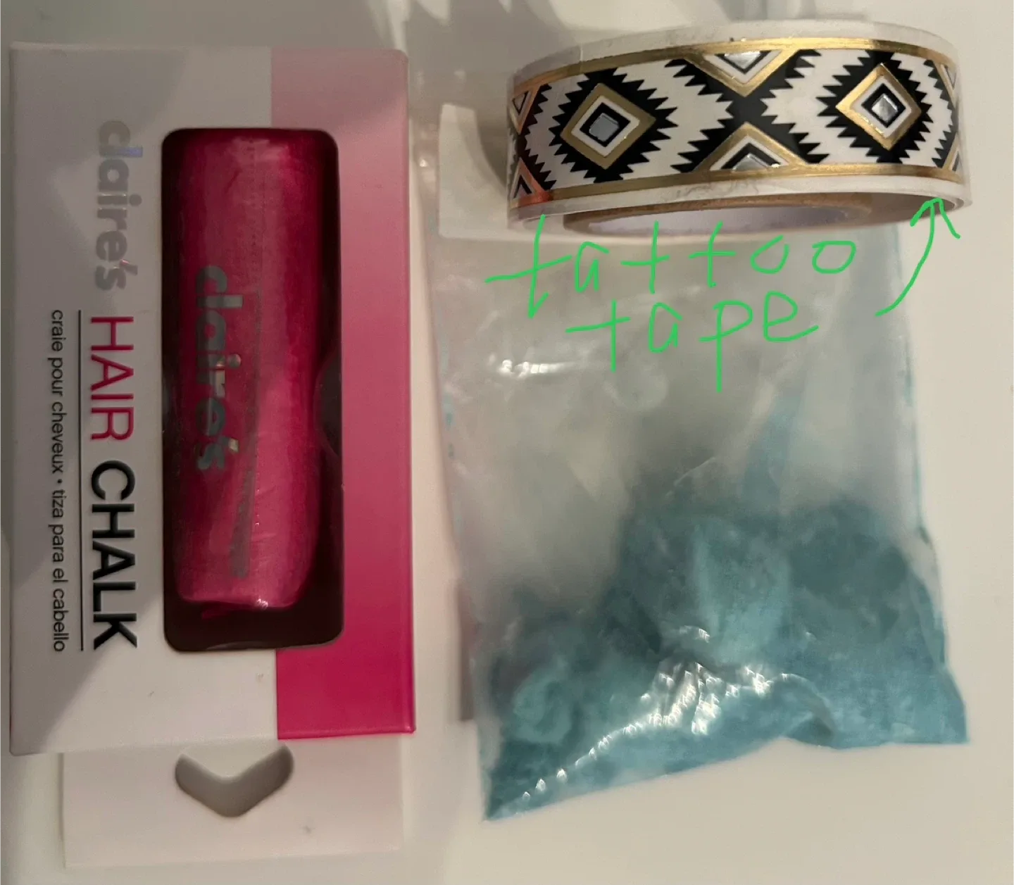 Temporary tattoo and hair chalk bundle image indicator(2)