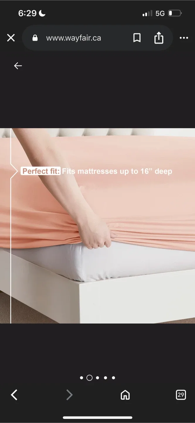 New Clara Clark Premier 1800 Split King Sheet Set - Peach image indicator(3)