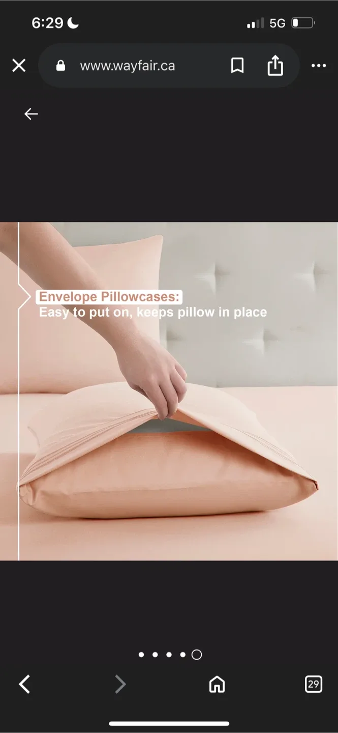 New Clara Clark Premier 1800 Split King Sheet Set - Peach image indicator(7)