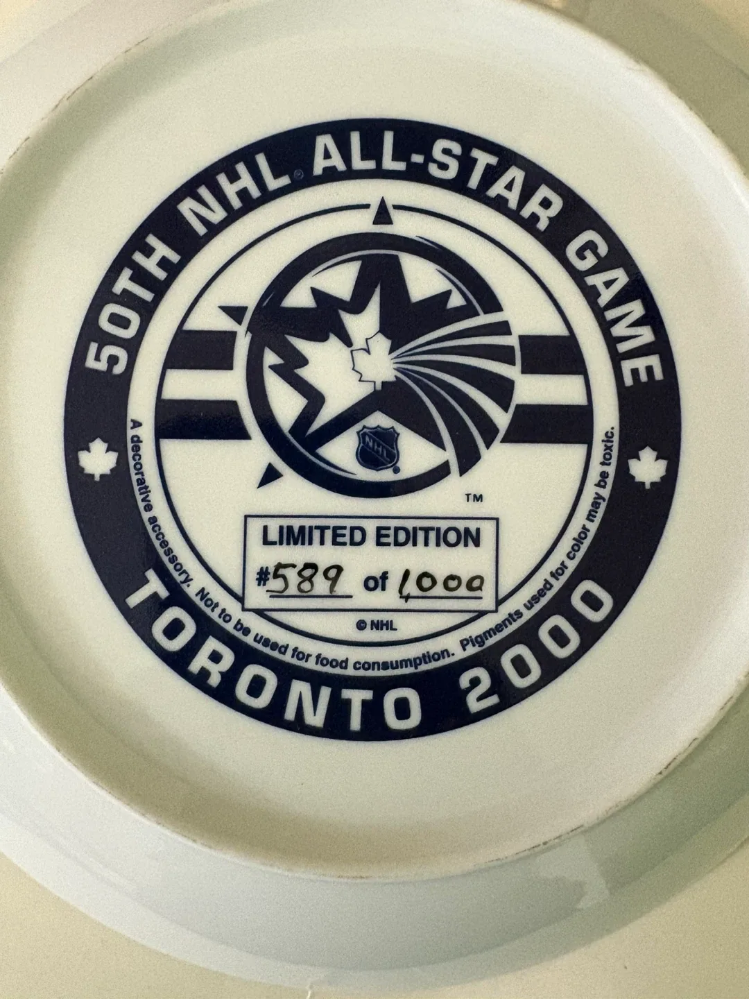 Toronto 2000 NHL All-Star Game Collector Plate image indicator(2)