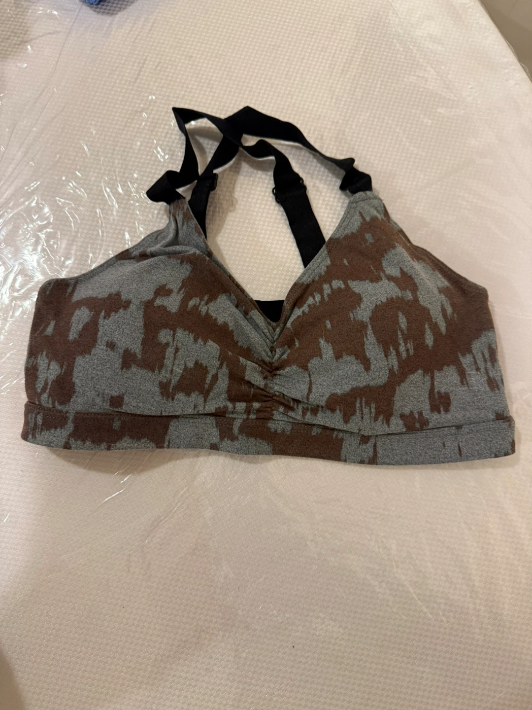 Sports Bra - Gray & Brown