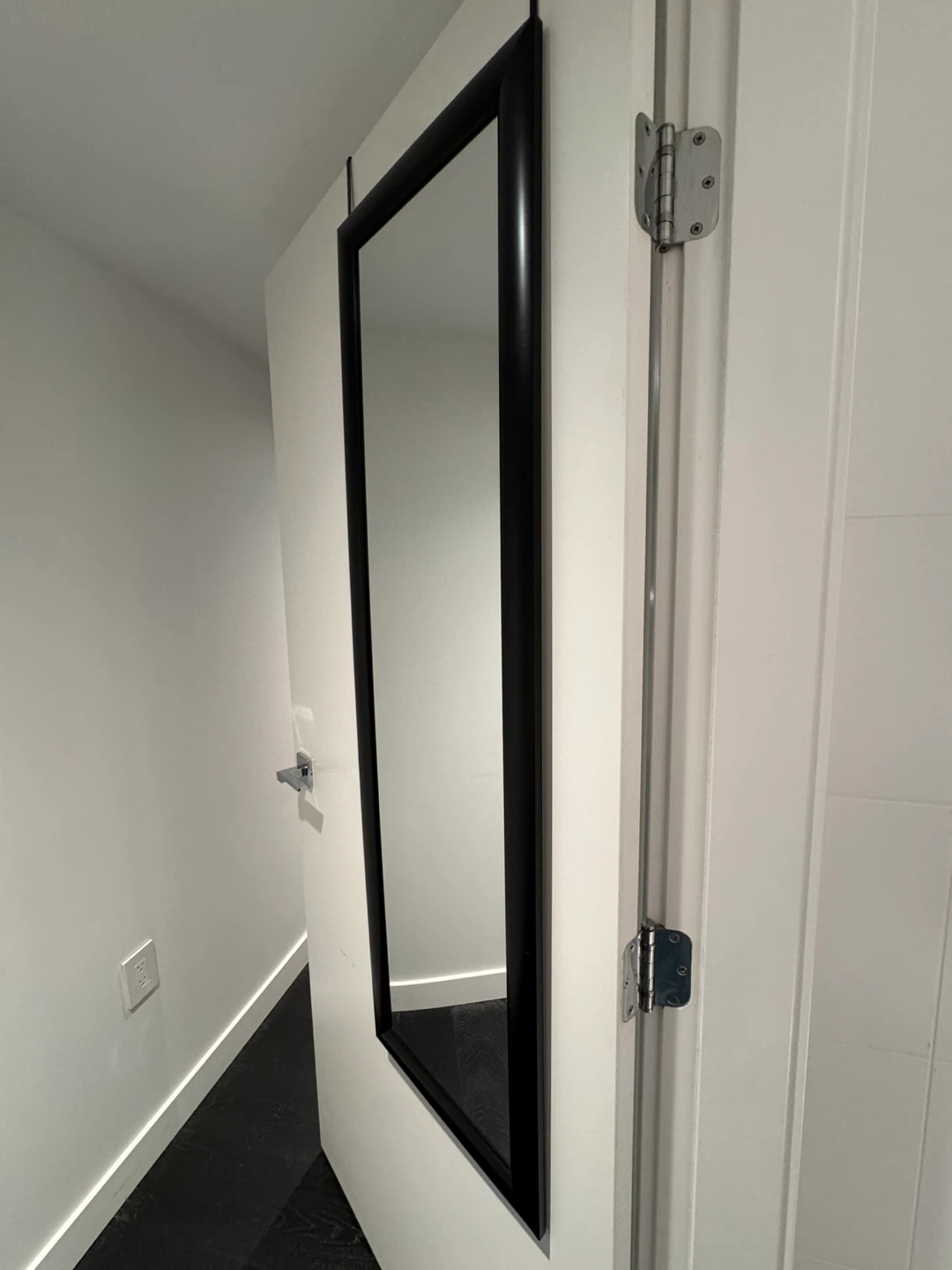 Black Over-the-Door Mirror - photo 2