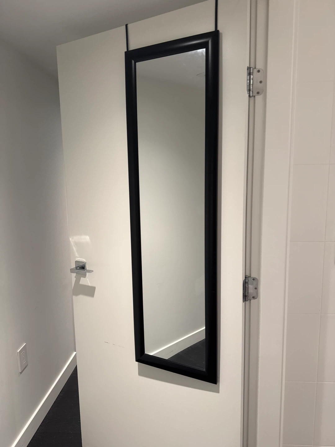 Black Over-the-Door Mirror