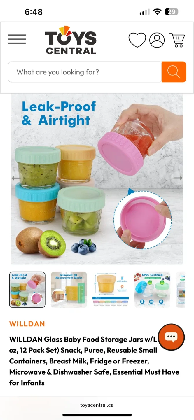 BNIB WILLDAN Baby Food Storage Jars (12 Pack) image indicator(2)