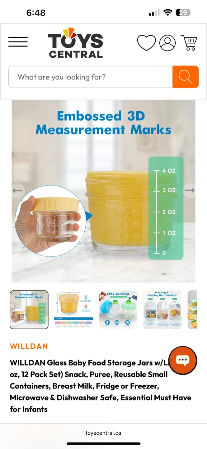 BNIB WILLDAN Baby Food Storage Jars (12 Pack) image indicator(3)