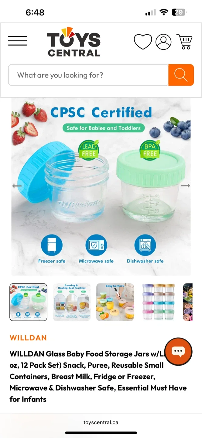 BNIB WILLDAN Baby Food Storage Jars (12 Pack) image indicator(5)