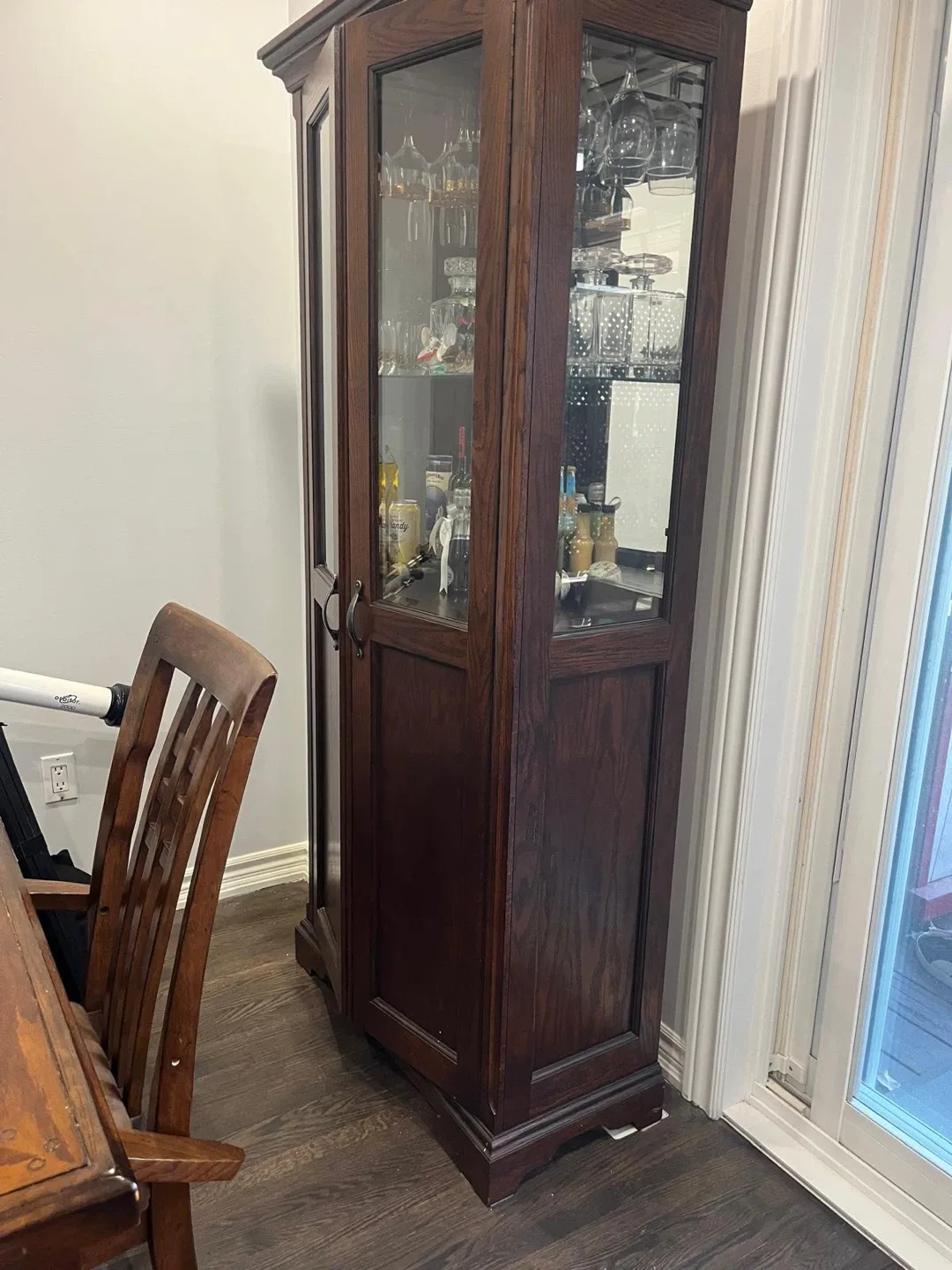 Dark Wood Display Cabinet image indicator(3)