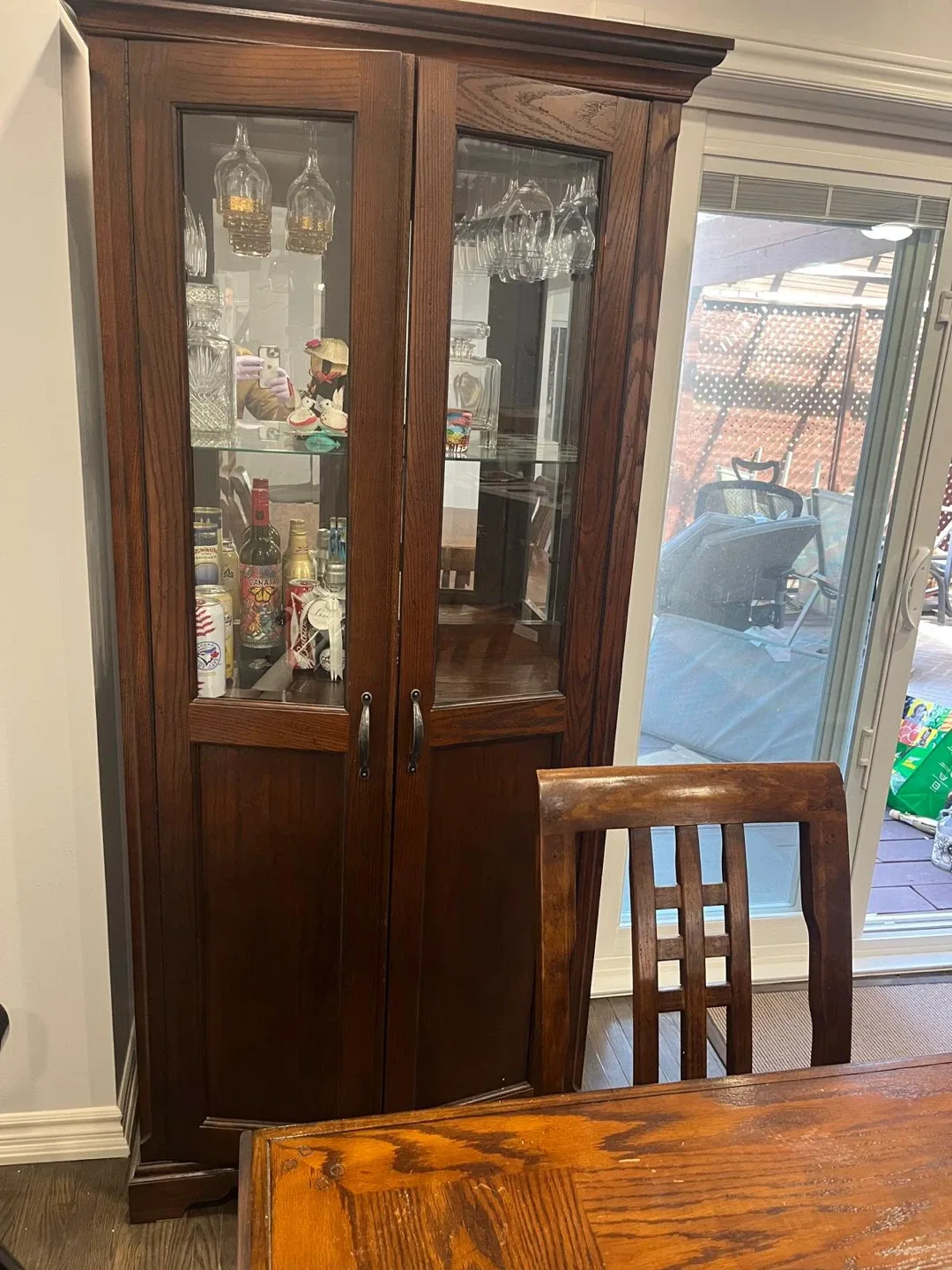 Dark Wood Display Cabinet image indicator(2)