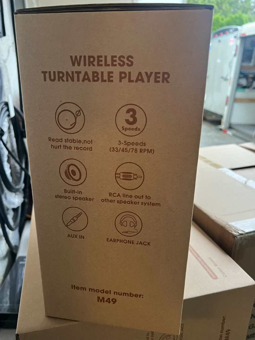 Vintage Record Player with Speakers Turntable Built-in Bluetooth image indicator(9)