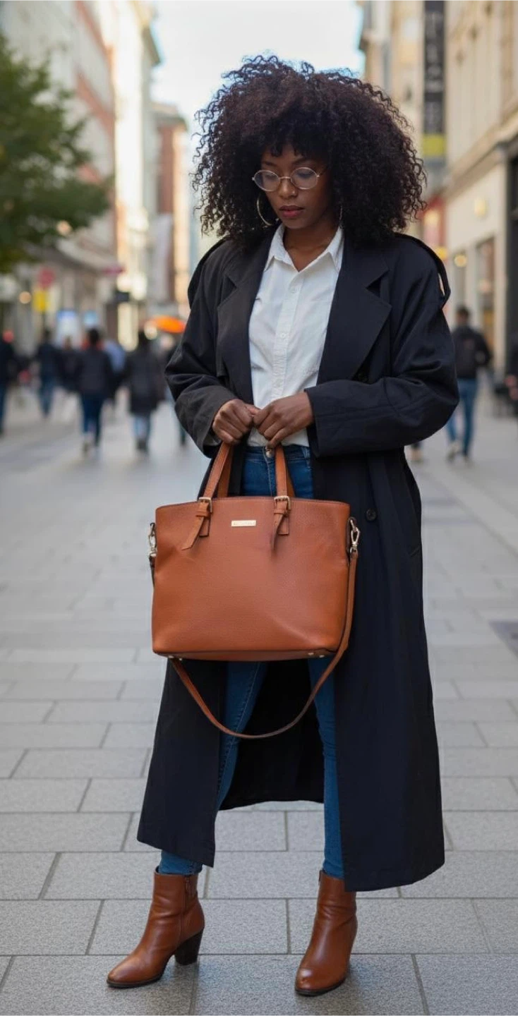 Brown Leather Tote Bag