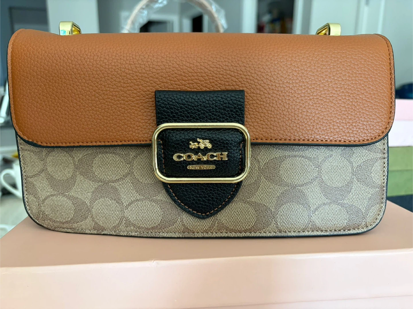 Handbag - Brown & Beige