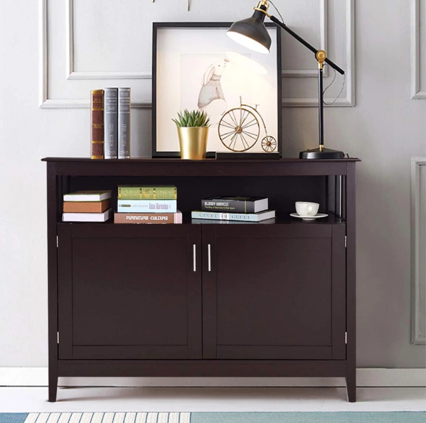 Dark Brown Console Cabinet - photo 2