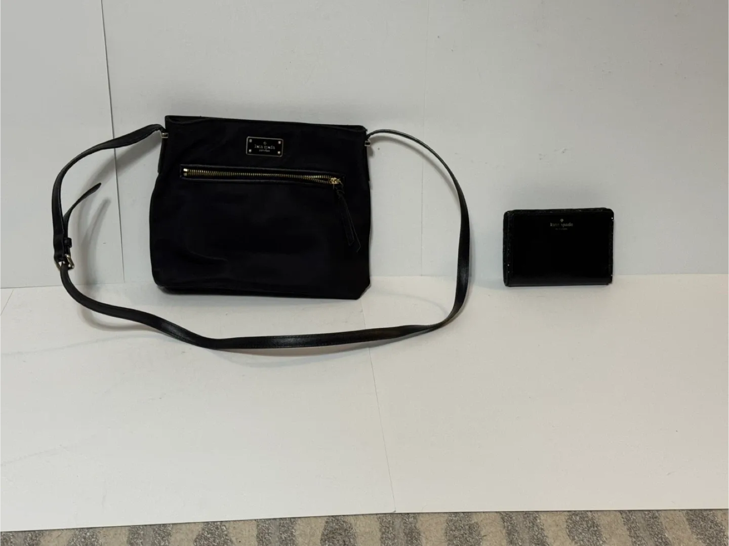 Kate Spade Black Handbag and Wallet Set thumbnail