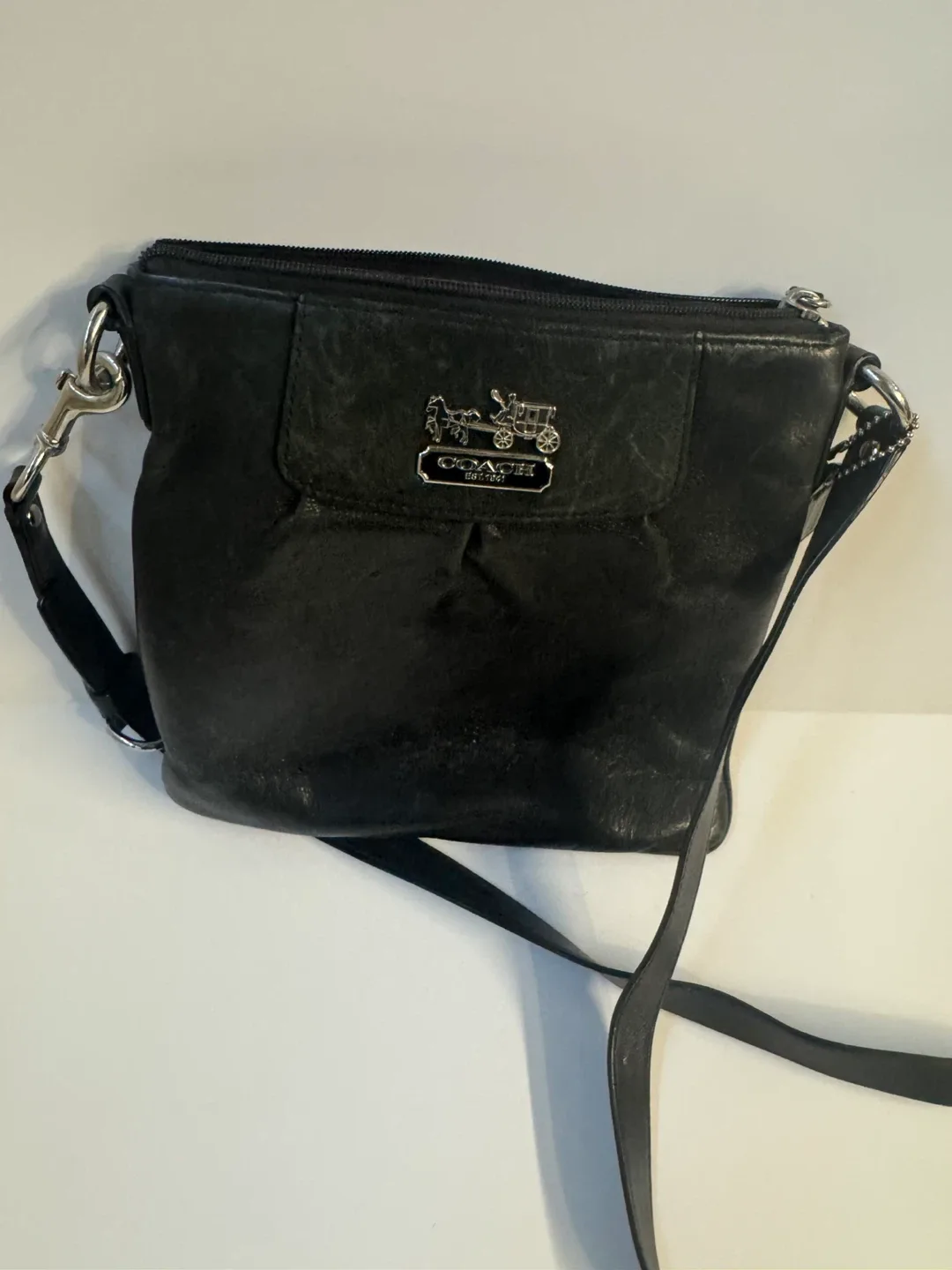 Coach Black Leather Crossbody Bag image indicator(2)